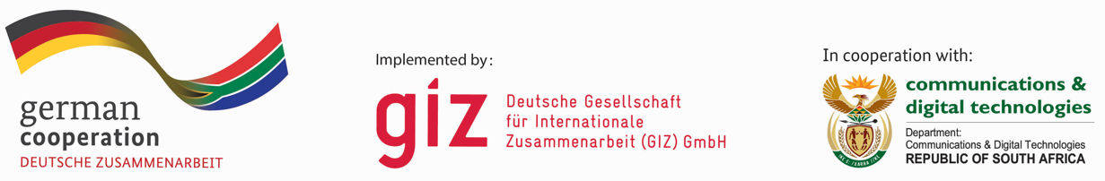 German Cooperation · Implemented by GIZ · In cooperation with the Department of Communications & Digital Technologies, Republic of South Africa